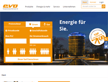 Tablet Screenshot of evo-energie.de